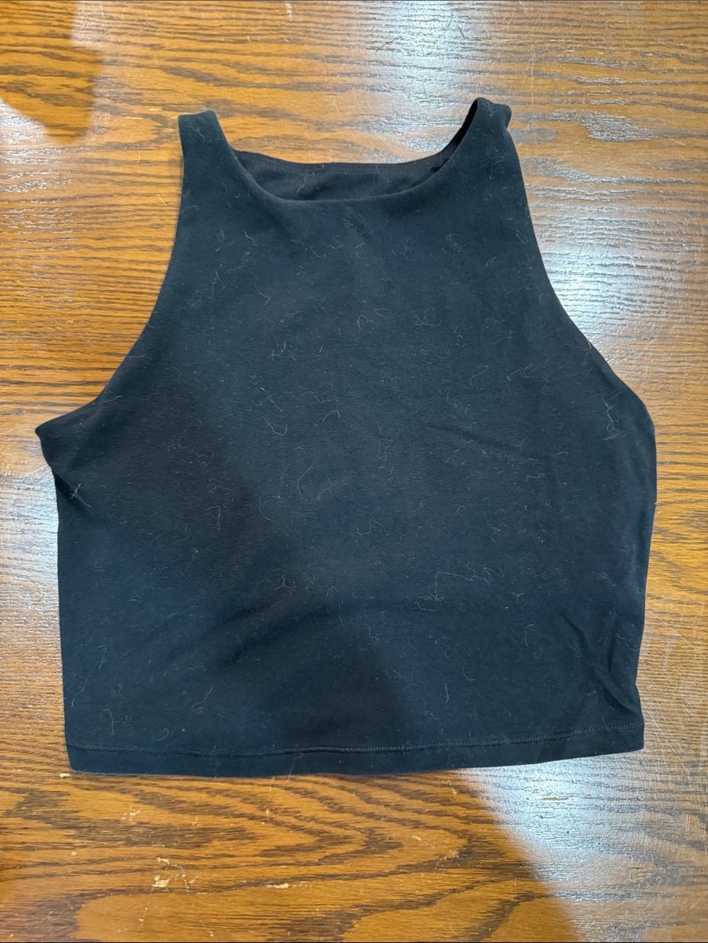 Old Navy Black High-Neck Cropped Tank